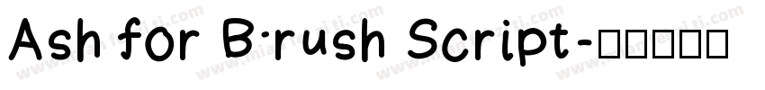 Ash for Brush Script字体转换
